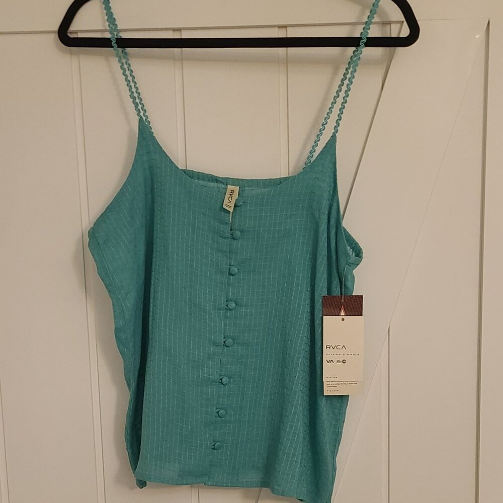 RVCA Turquoise Size Small Tank Top